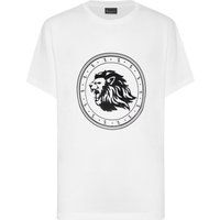 Baumwolljersey T-Shirt mit Löwenprint
