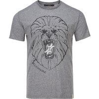 Baumwoll-T-Shirt mit Löwen-Grafikprint