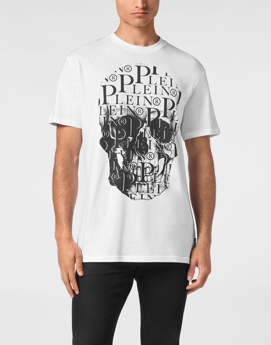 Baumwoll-T-Shirt mit Schädel-Grafikprint