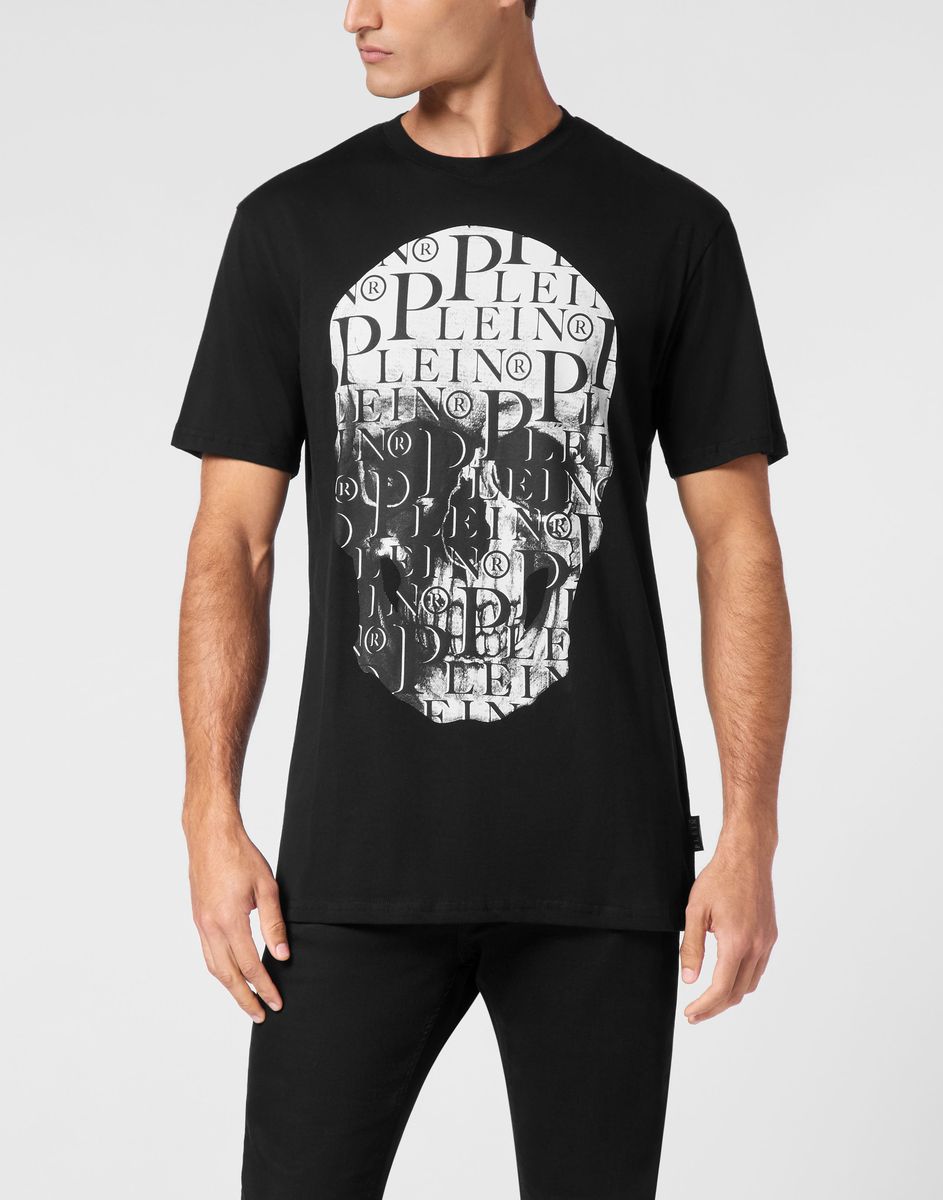 Baumwoll-T-Shirt mit Schädel-Grafikprint