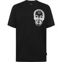 Totenkopf Grafik Baumwolljersey T-Shirt