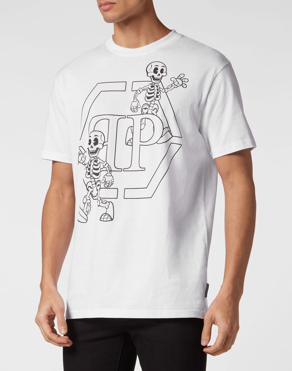 Baumwoll T-Shirt mit Grafikprint