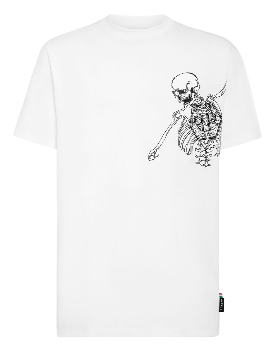 T-Shirt mit Skelett-Grafik-Print