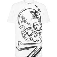 T-Shirt aus Baumwolle mit Grafik-Totenkopfprint