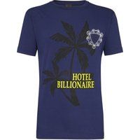 Baumwolljersey T-Shirt mit Palmen Grafik