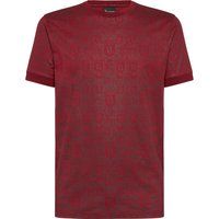 Baumwoll T-Shirt mit Wappen Allover-Print