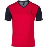 Colorblock V-Ausschnitt T-Shirt