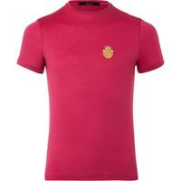 T-Shirt mit gesticktem Wappen und Rundhalsausschnitt