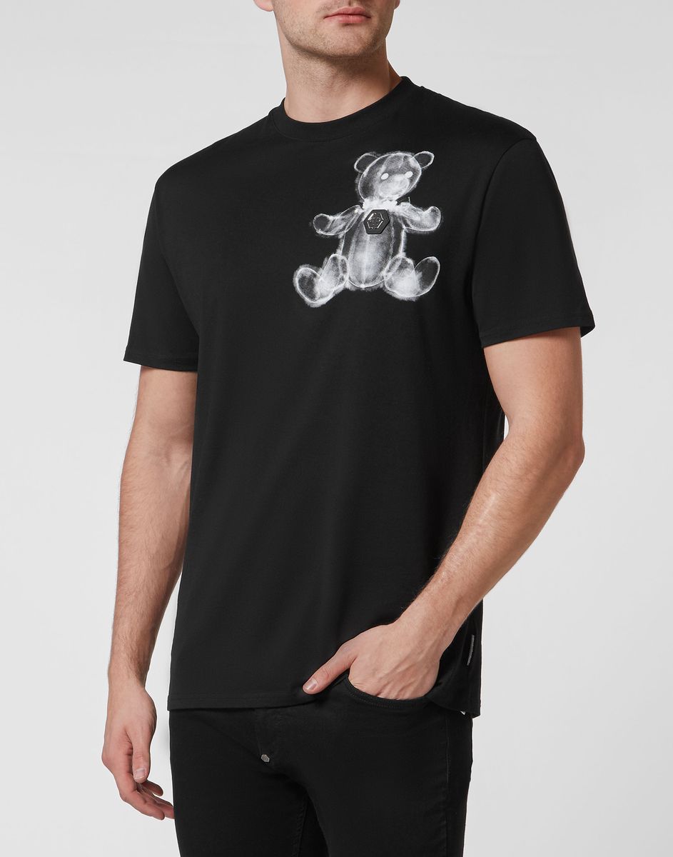 Baumwoll-T-Shirt mit Teddy-Print