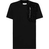 Statement Grafik-T-Shirt mit Reißverschluss