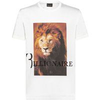 Baumwoll-T-Shirt mit Löwen-Grafikprint