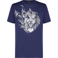 Baumwoll-T-Shirt mit Löwen-Grafikprint