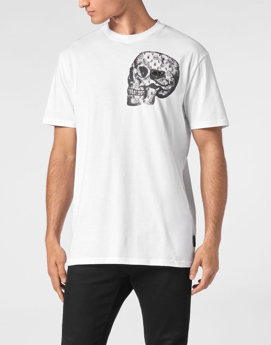 T-Shirt mit Totenkopf Grafik aus Baumwolljersey