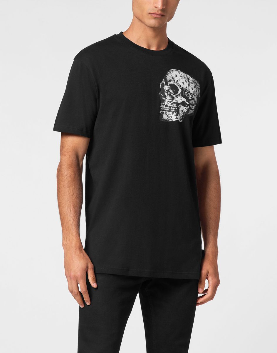 T-Shirt mit Totenkopf Grafik aus Baumwolljersey