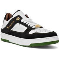 Weißer Low-Top-Sneaker aus Leder
