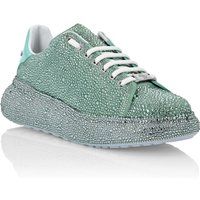 Verzierte Wildleder Lo-Top Sneaker