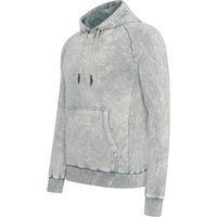 Pullover Hoodie Sweatshirt mit Acid-Wash-Effekt