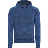 Pullover Hoodie Sweatshirt mit Acid-Wash-Effekt