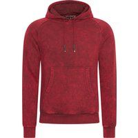 Pullover Hoodie Sweatshirt mit Acid-Wash-Effekt