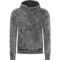Pullover Hoodie Sweatshirt mit Acid-Wash-Effekt