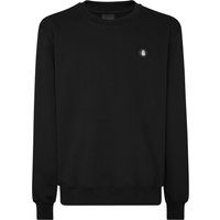 Baumwollfleece Sweatshirt mit gesticktem Logo