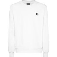 Baumwollfleece Sweatshirt mit gesticktem Logo
