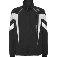 Schwarze Windjacke mit reflektierenden Details