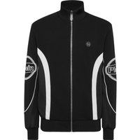 Herren Track Jacket Schwarz mit Streifen