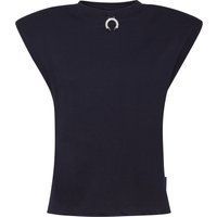 Ärmelloses Baumwolljersey-Top mit Piercing