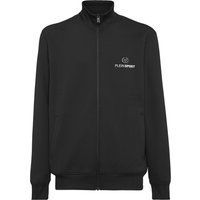 Herren Track Jacke Schwarz mit Reißverschluss