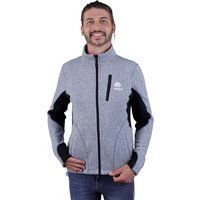 Herren Fleecejacke Grau meliert