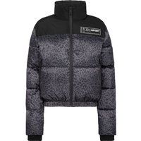 Gepolsterte Daunenjacke mit Leopardenmuster