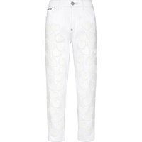 Mom Jeans mit Herzapplikationen