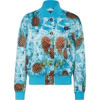 Bomberjacke aus Duchesse-Satin mit Ananas-Print