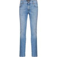 Schmale Stonewashed-Denim-Jeans
