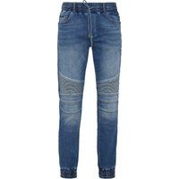 Distressed Denim Jogginghose mit Rippdetails