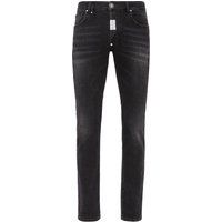 Regular Fit Stone Washed Jeans aus Denim