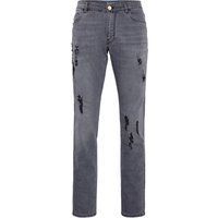 Jeans mit normaler Passform und Destroyed-Effekten