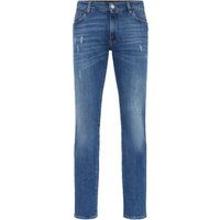 Jeans mit normaler Passform und Destroyed-Effekten