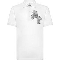 Langärmliges Baumwoll-Piqué-Poloshirt
