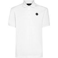Langärmliges Baumwoll-Piqué-Poloshirt