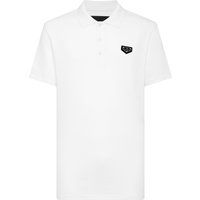 Langärmliges Baumwoll-Piqué-Poloshirt