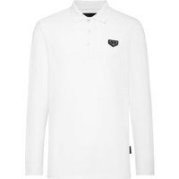Herren Langarm Baumwoll-Poloshirt