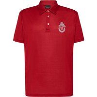 Herren Piqué Poloshirt mit Wappenstickerei