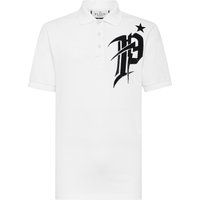 Piqué-Poloshirt mit Gothic-Logo