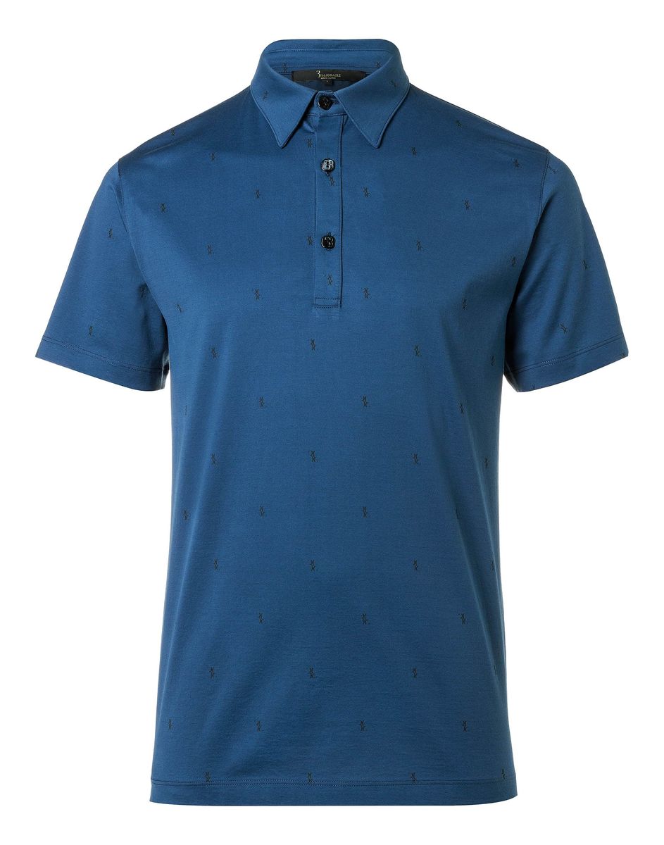 Polohemd mit All-over-Logoprint
