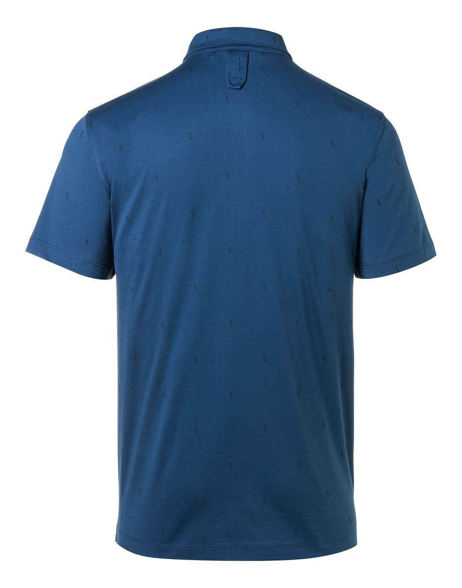Polohemd mit All-over-Logoprint