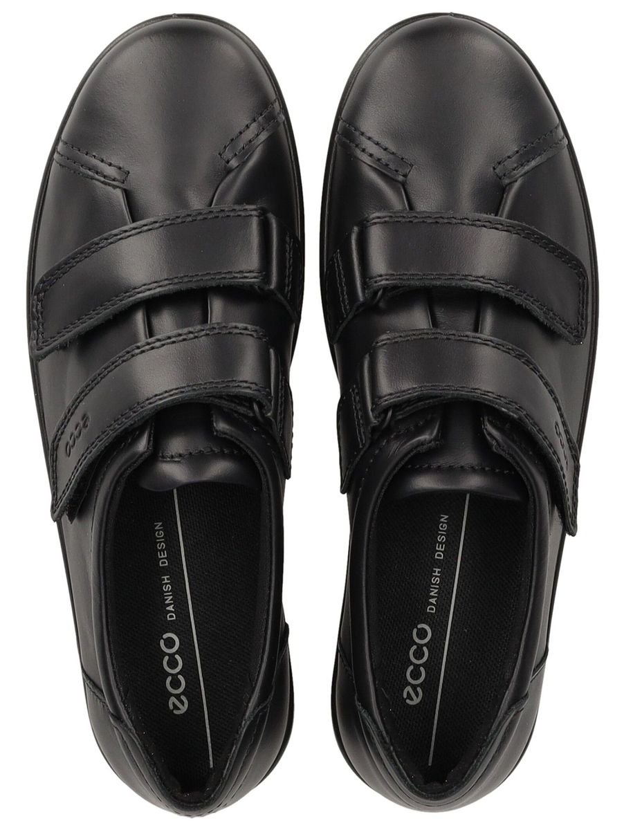Leder Sneaker mit Klettverschluss
