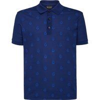 Baumwoll-Piqué Poloshirt mit gesticktem Wappen