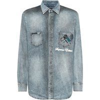 Jeanshemd mit Rennsport-Grafiken